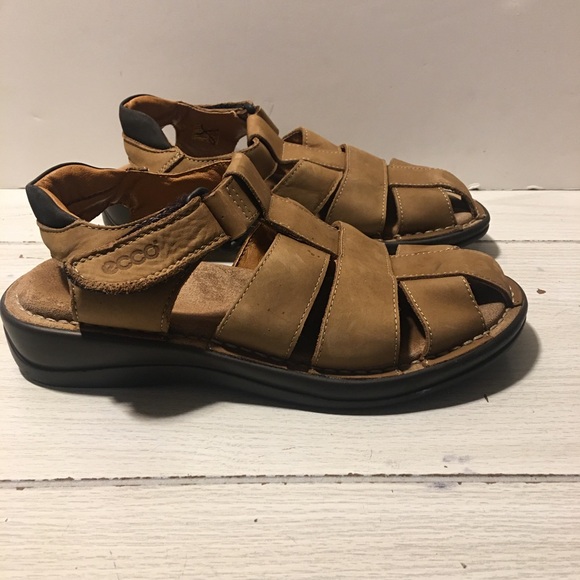 Ecco Shoes Ecco Fisherman Sandals 3 Strap Leather Shoes Brown Ws 4